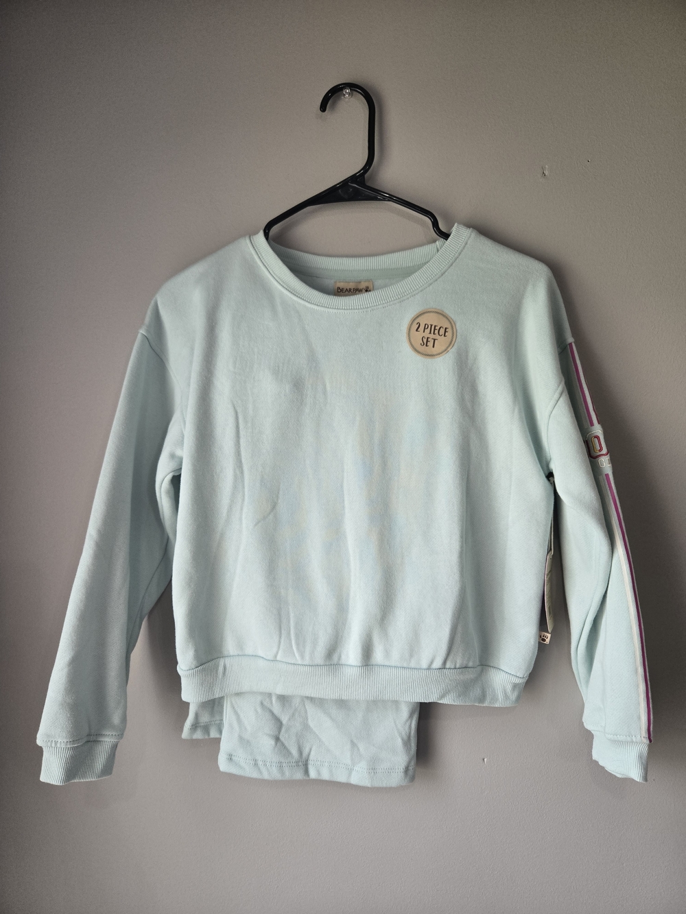 NWT BearPaw Mint Green Sweatshirt with Matching Sweatpants - Girl's 10/12